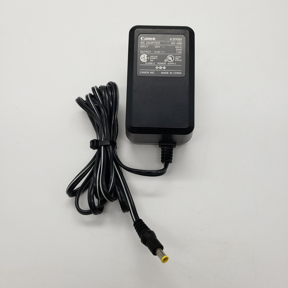 Canon K30081 AC Adapter AD300 Input 120V Output 13.5V Printer Power Supply Great